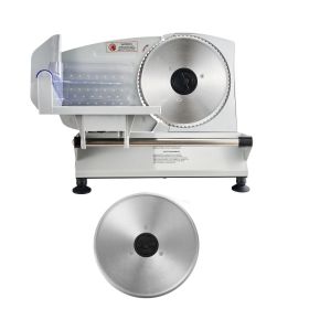 Meat Slicer, 6.7 inch 150W Electric Deli Slicer Machine with two SUS420 Blades, 0-0.6 inch Adjustable Thickness